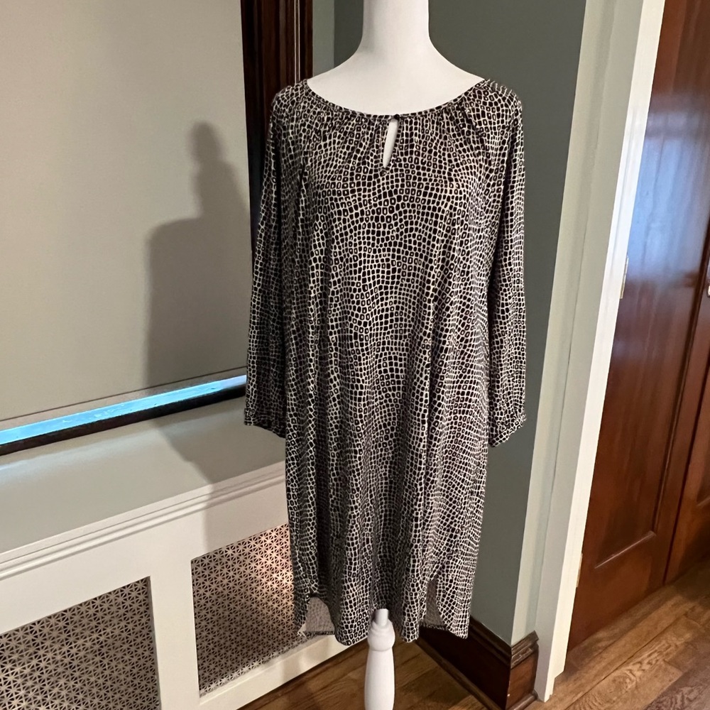 Snake print tunic dress